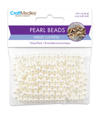 185pc 6mm Pearl Beads Ivory