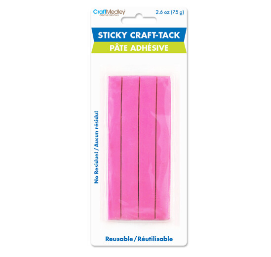 2.6oz Reusable Adhesive Sticky Tack Pink