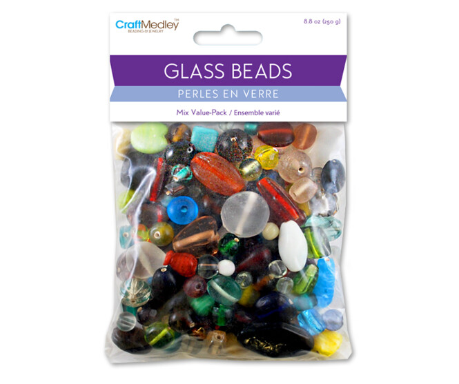 250g Assorted Glass Beads