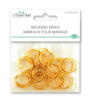 24pc .75&quot; Adjustable Wedding Rings Gold