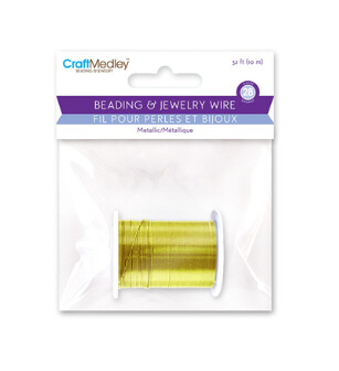 28g 32&#39; Beading &amp; Jewelry Wire Gold
