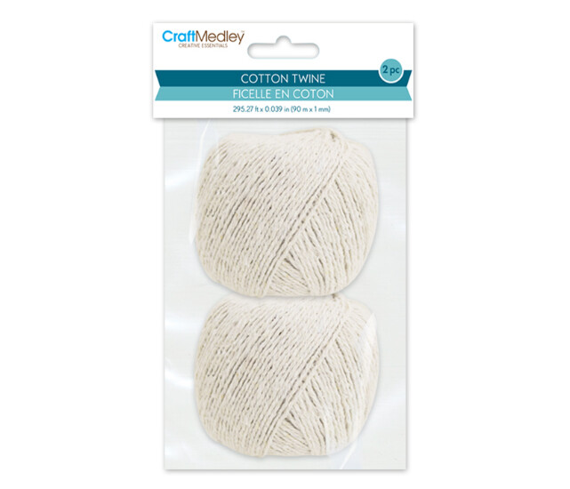 2pc 1mm x 90m Cotton Twine