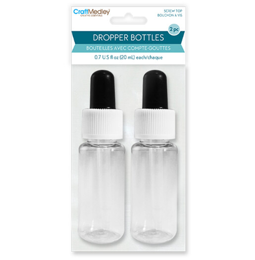 2pc 20ml Dropper Bottles Clear