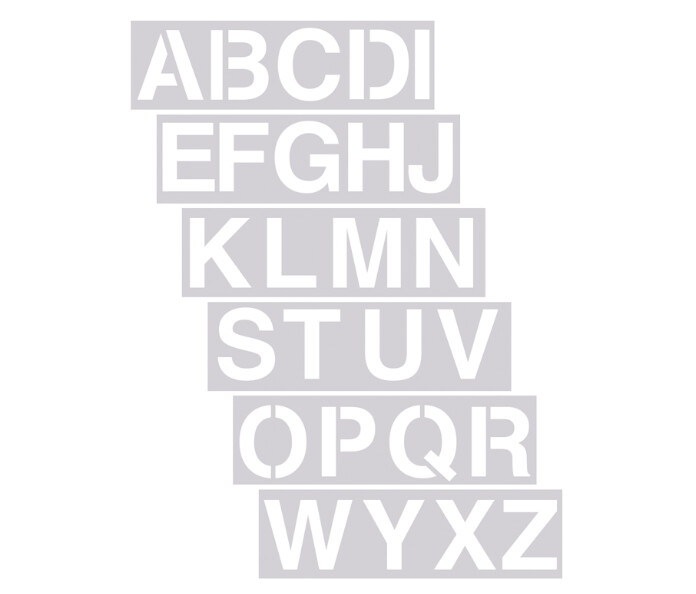 6 Sheet 3" Alphabet Stencils