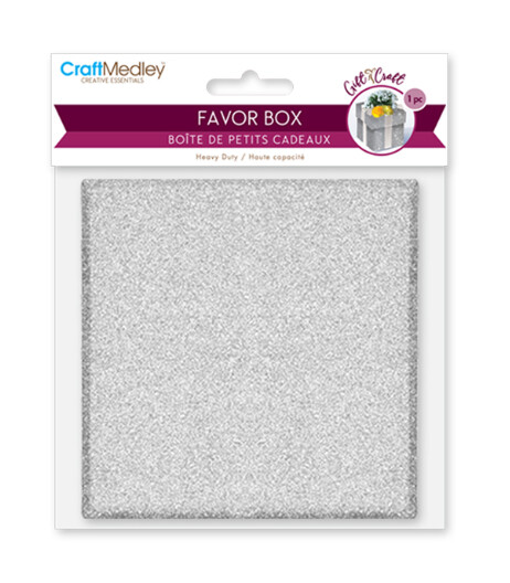 3.5&quot;x3.5&quot;x1.75&quot; Favor Box Silver