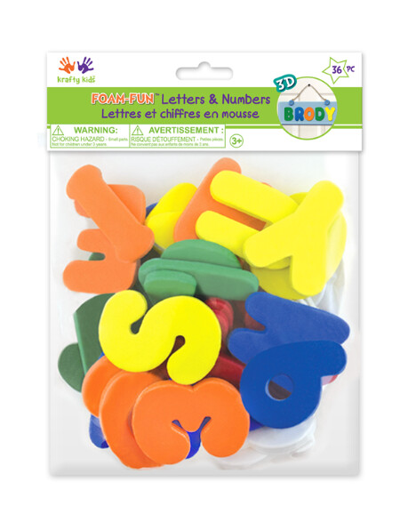 36pc 2.25&quot; Foam Letters/Numbers Multi