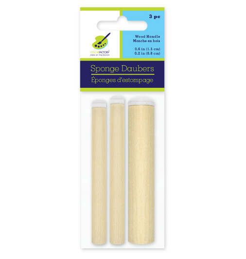 3pc Sponge Daubers w/Wood Handle