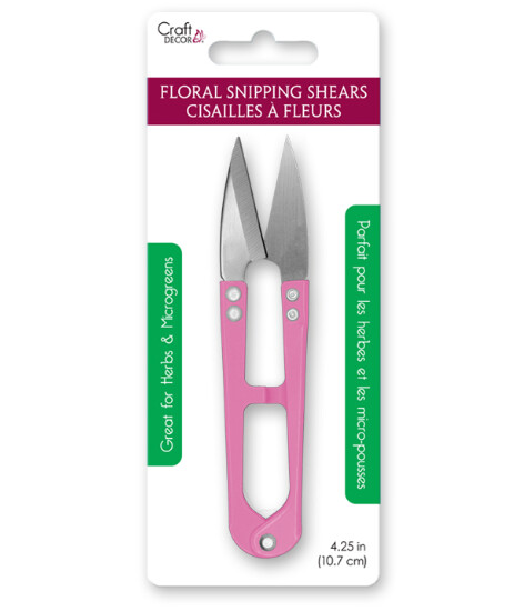 4.25&quot; Floral Snipping Shears Pink