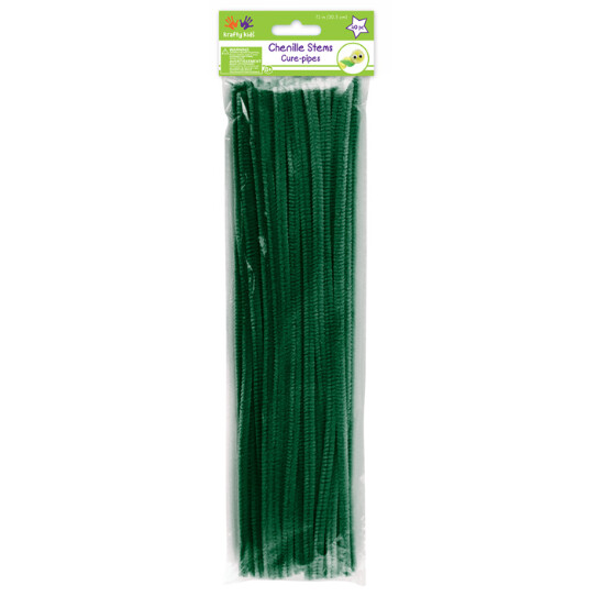 40pc 12&quot; 6mm Chenille Stems Hunter