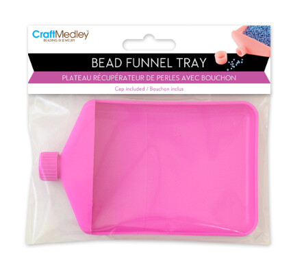 4.5&quot; Bead Funnel Tray w/Cap Pink