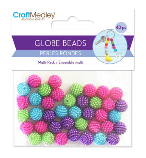 40pc 10mm Globe Beads Multi