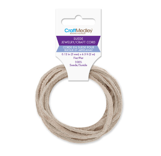 3mmX2m 100% Suede Cord Natural