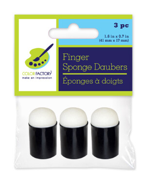 3pc 1.63&quot;x0.68&quot; Finger Sponge Daubers