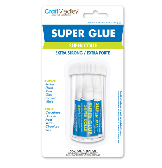 3pc .03oz Extra Strong Super Glue