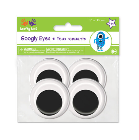 4pc 45mm Googly Eyes