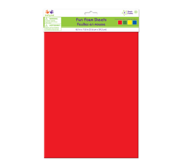4pc 8.5&quot;x11.5&quot; Foam Sheet Primary