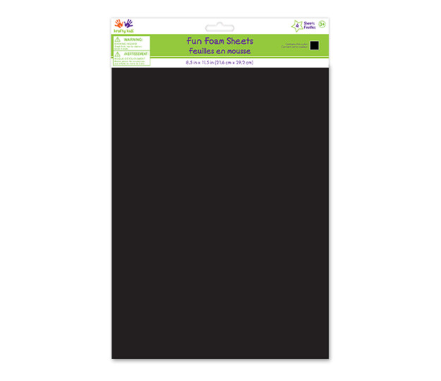 4pc 8.5&quot;x11.5&quot; Foam Sheet Black