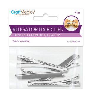4pc 2.2" Alligator Clips Silver