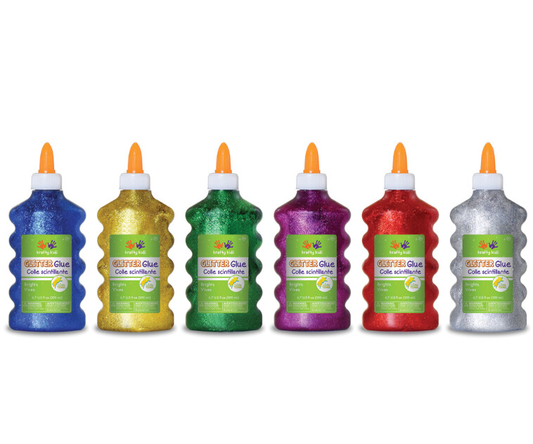 6.7oz Glitter Glue Bottle Assorted