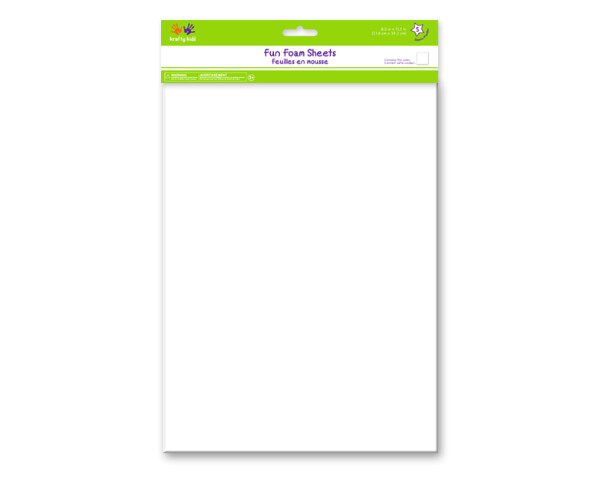 4pc 8.5&quot;x11.5&quot; Foam Sheet White