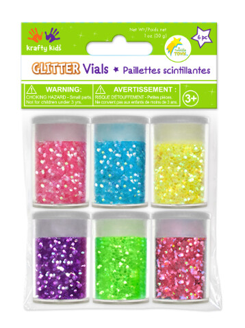 6pc 30gr Glitter Neon Jewel Multi