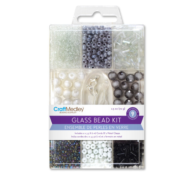 Glass Bead Kit w/Cord &amp; Clasps Classic