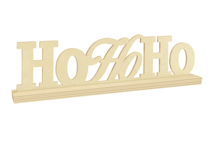 9.45&quot; Wood Hohoho Sign