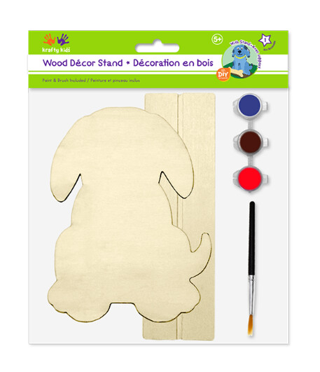 7"x6" DIY Wood Stand Up Dog Painting Kit