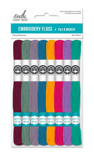 8pc 26.2' Cotton Embroidery Floss Glamour