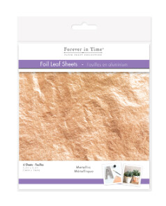 6pc 5.5&quot;x5.5&quot; Foil Leaf Sheets Copper