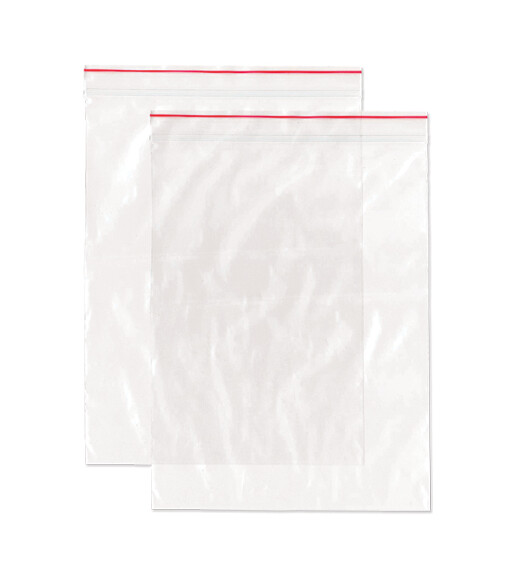6pc 8.5"x12" Zipper Seal Bags Clear