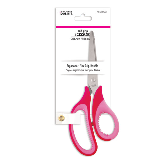 7.5" Scissors w/Soft Grip Handles Pink 7.5" Scissors w/Soft Grip Handles Pink