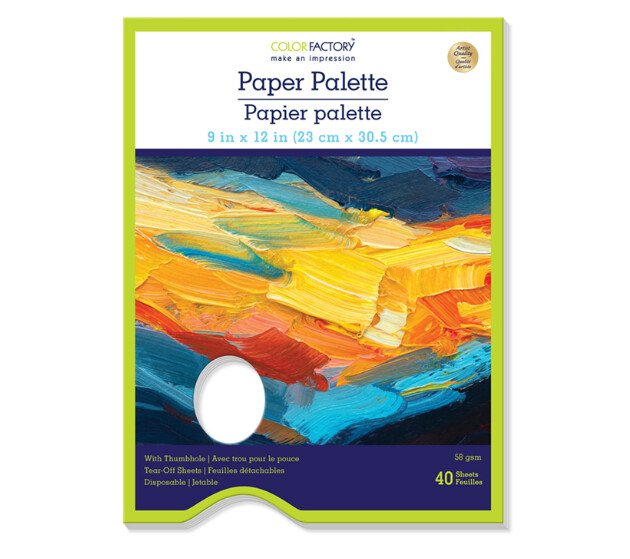 9&quot;x12&quot; 40 Sheet Paper Palette w/Thumbhole