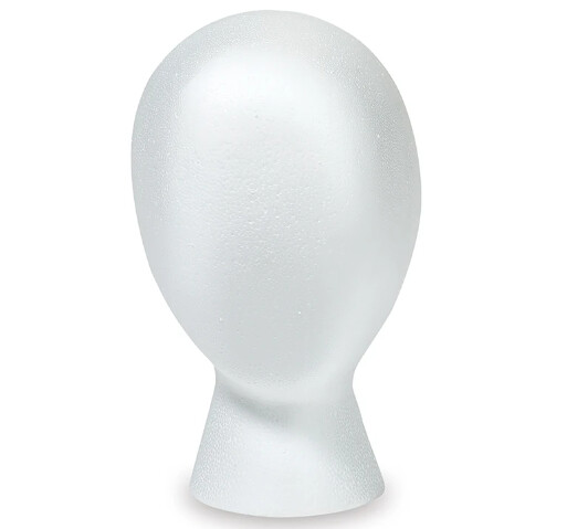 5.8&quot;x6.8&quot;x9.8&quot; Styrofoam Head White