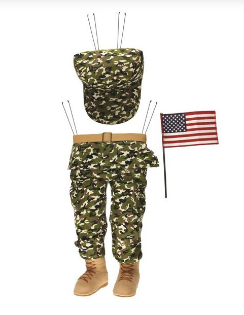 3pc 19.25&quot; Soldier Wreath Enhancement