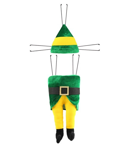 30&quot;x15&quot; Elf Wreath Enhancement Green/Yellow/Black
