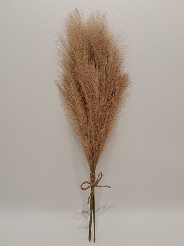 28&quot; Feather Grass Bundle x3 Brown