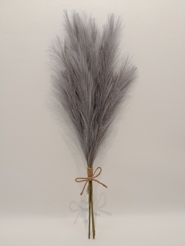 28&quot; Feather Grass Bundle x3 Grey