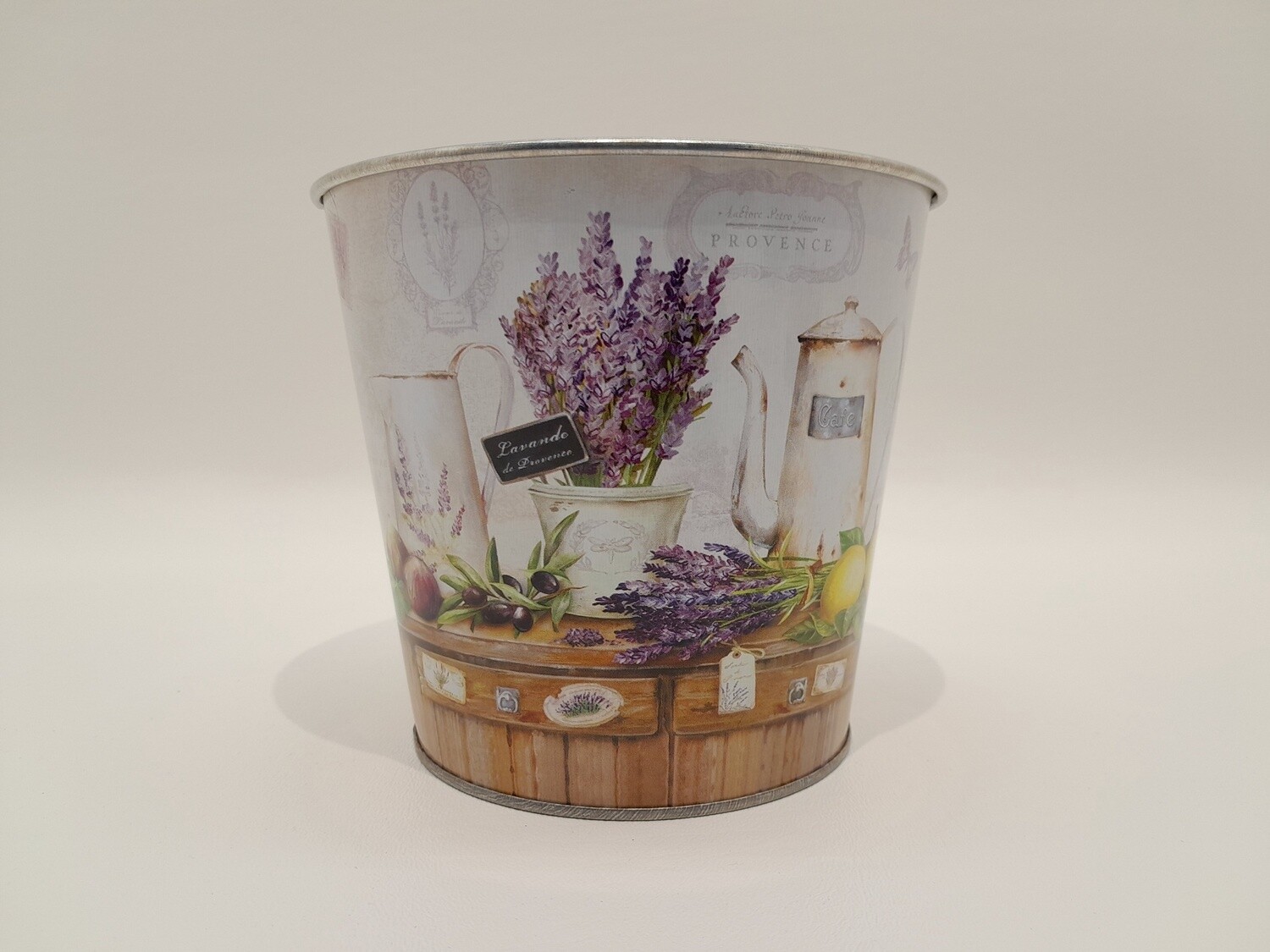 5.25&quot;x5&quot; Lavender Tin Planter w/Liner