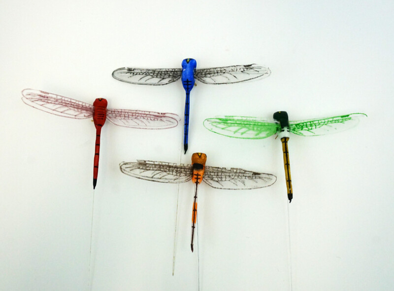 12pc 5&quot;x3&quot; Dragonflies on Wire Multi
