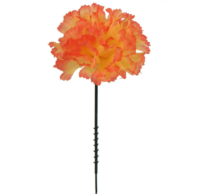 7&quot; Carnation Pick w/3.5&quot; Head Orange