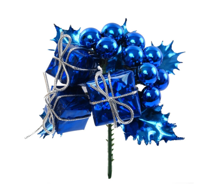7&quot; Holly Pick w/Box &amp; Berry Blue