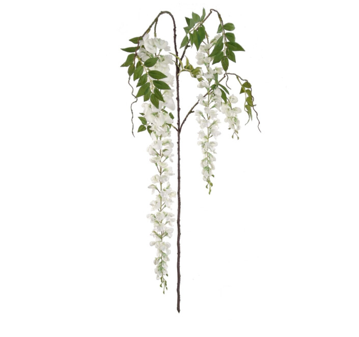 70&quot; Hanging Wisteria Spray White