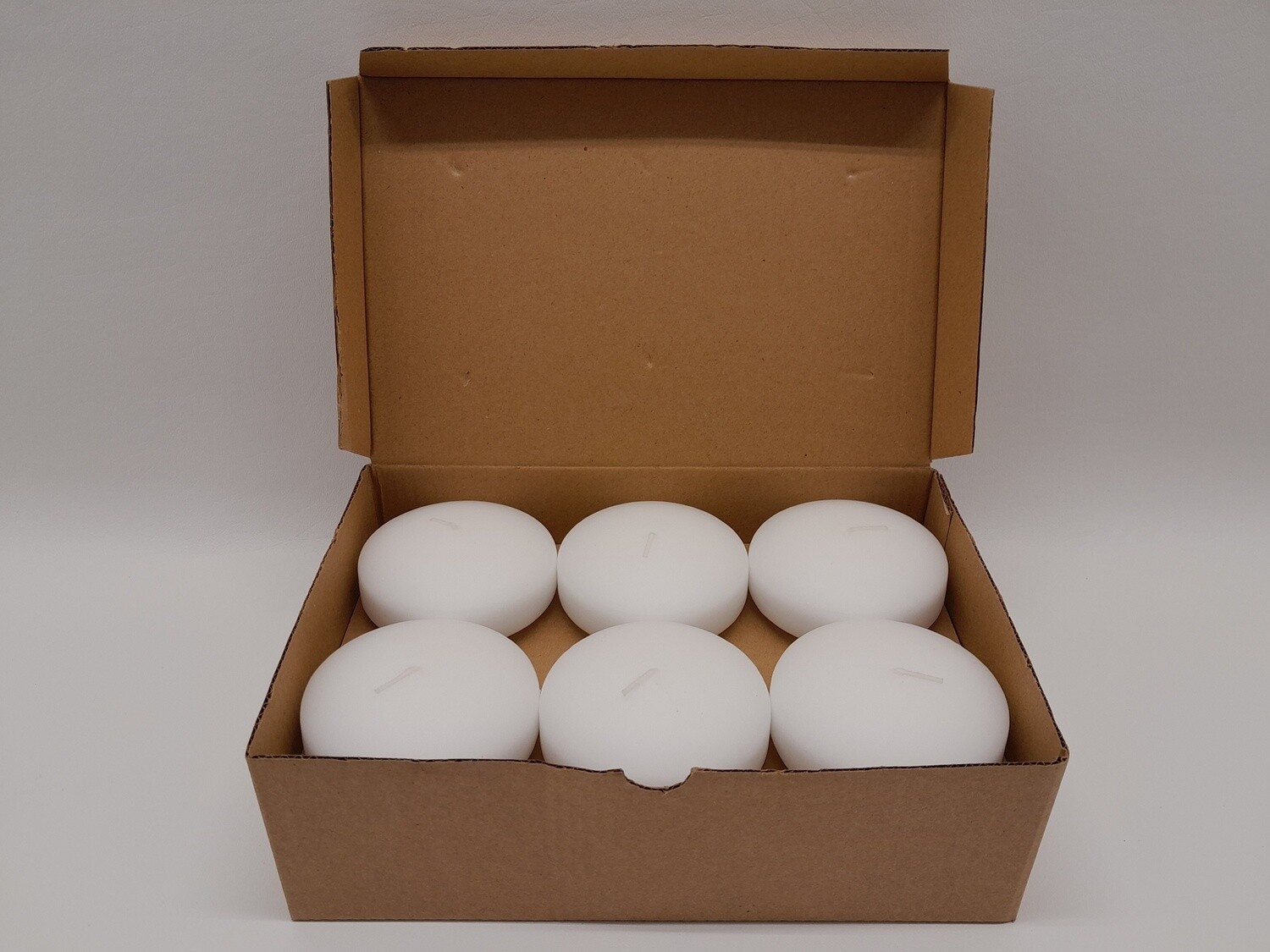 12pc 3&quot; Floating Candle White