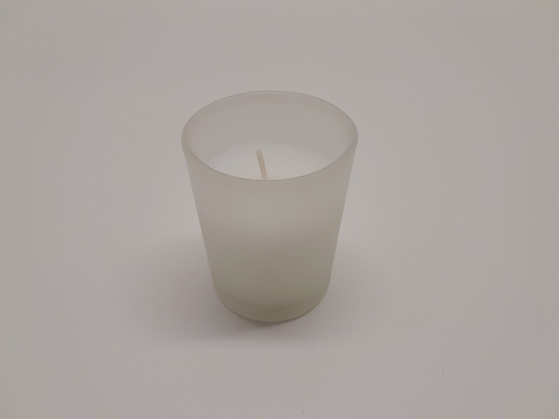 1pc Frosted Glass Filled Votive