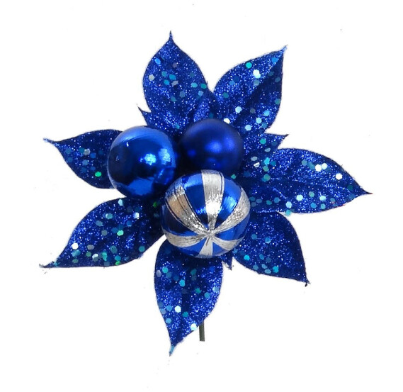 7&quot; Glitter Ball Pick x3 Royal