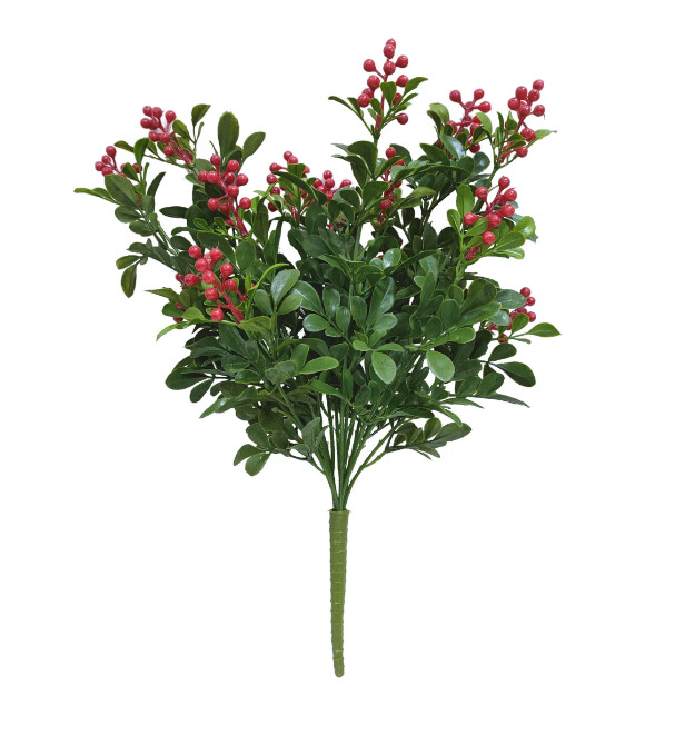 16" Boxwood Berry Bush Red