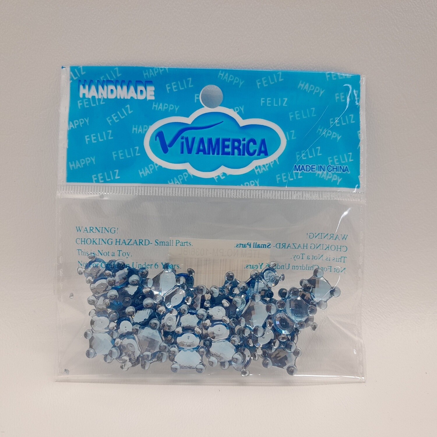 36pc 3/4&quot; Plastic Bear Blue