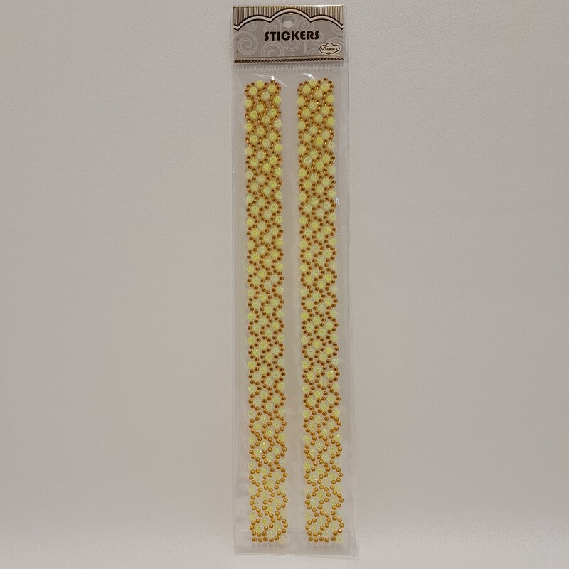 Adhesive Back Rhinestones Amber