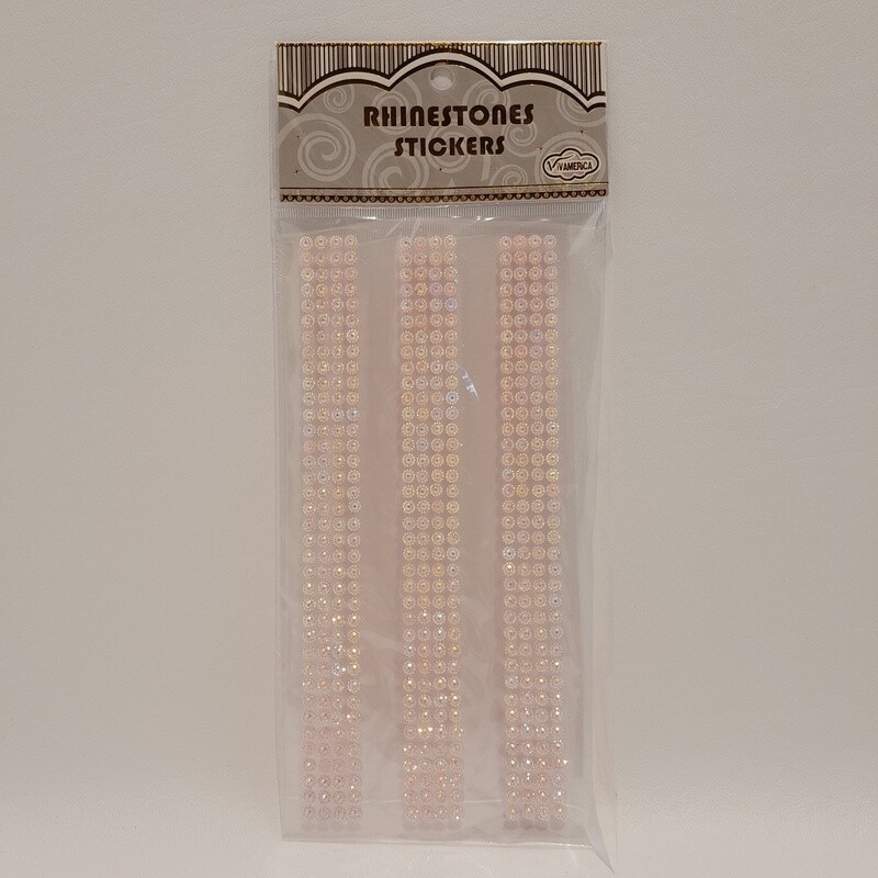 Adhesive Back Rhinestone Stickers Pink